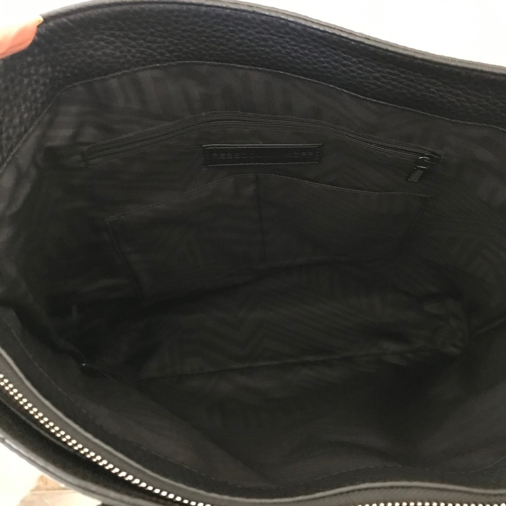 SOLD”NEW" REBECCA MINKOFF BLACK LINED TOTE - Picture 7 of 8